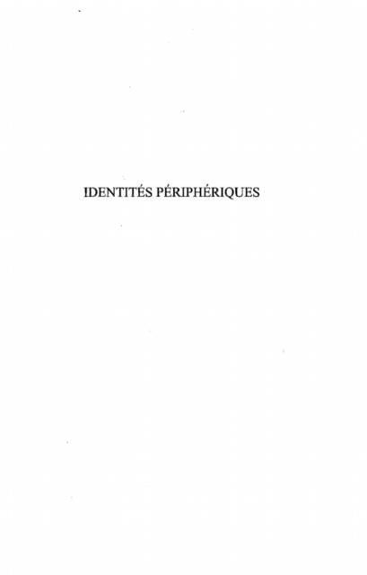 Produktbild: Identites peripheriques peninsule iberiq