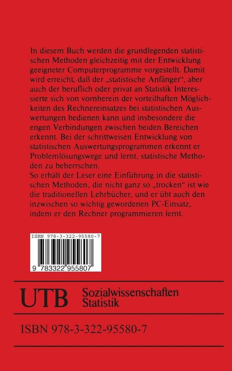 Produktbild: Statistische Methoden und PC-Einsatz