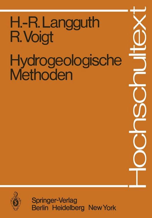 Produktbild: Hydrogeologische Methoden