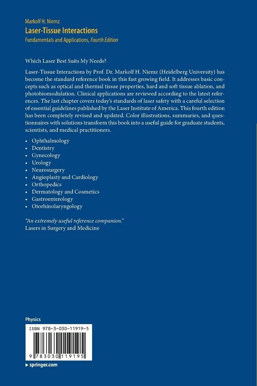 Produktbild: Laser-Tissue Interactions