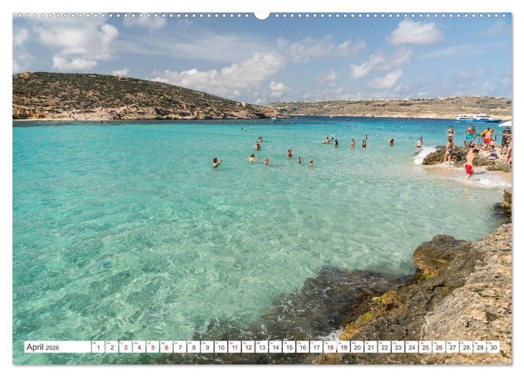 Produktbild: Malta - Gozo und Comino (hochwertiger Premium Wandkalender 2026 DIN A2 quer), Kunstdruck in Hochglanz