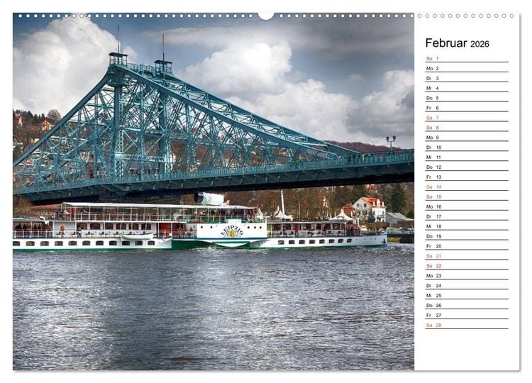Produktbild: Schaufelraddampfer (Wandkalender 2026 DIN A2 quer), CALVENDO Monatskalender