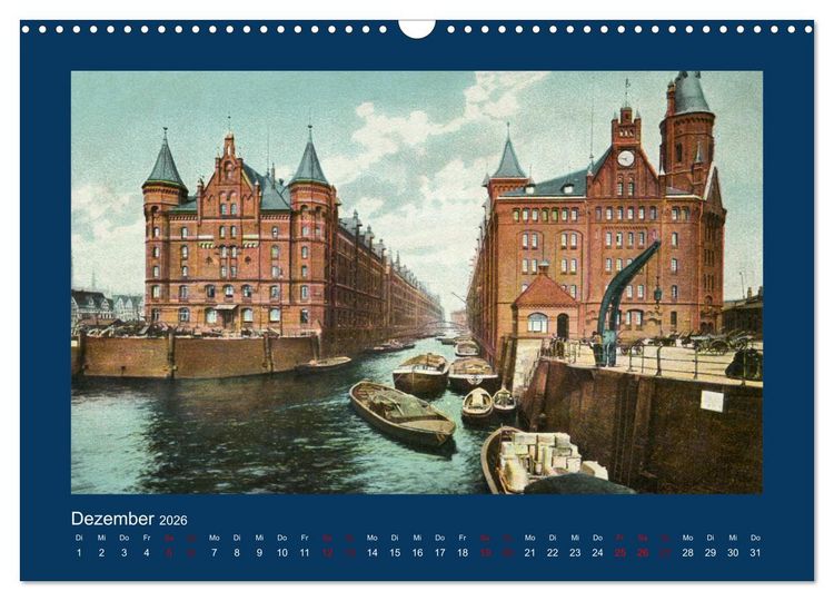 Produktbild: Lebendiges Hamburg von 1888 bis 1918 (Wandkalender 2026 DIN A3 quer), CALVENDO Monatskalender
