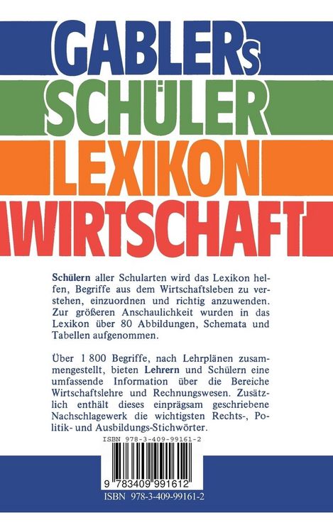 Produktbild: Gablers Sch&uuml;ler Lexikon Wirtschaft