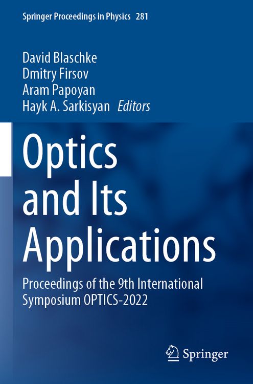 Produktbild: Optics and Its Applications