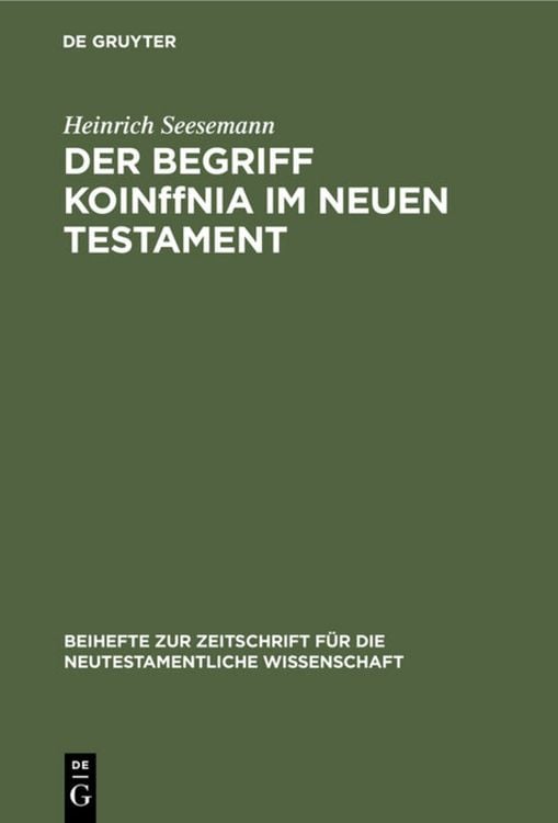 Produktbild: Der Begriff Koin&Omega;nia im Neuen Testament