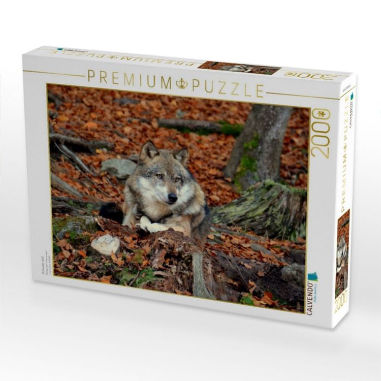 Produktbild: Ruhender Wolf (Puzzle)