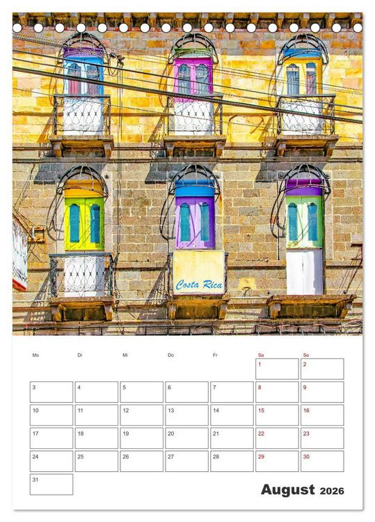 Produktbild: Reise durch Mittelamerika - Urlaubsplaner (Tischkalender 2026 DIN A5 hoch), CALVENDO Monatskalender