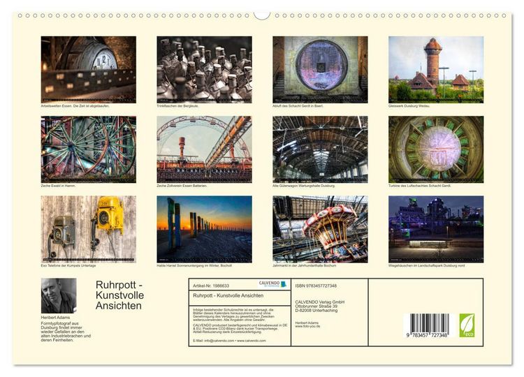 Produktbild: Ruhrpott - Kunstvolle Ansichten (hochwertiger Premium Wandkalender 2026 DIN A2 quer), Kunstdruck in Hochglanz