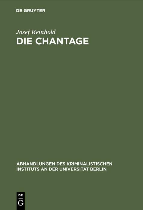 Produktbild: Die Chantage