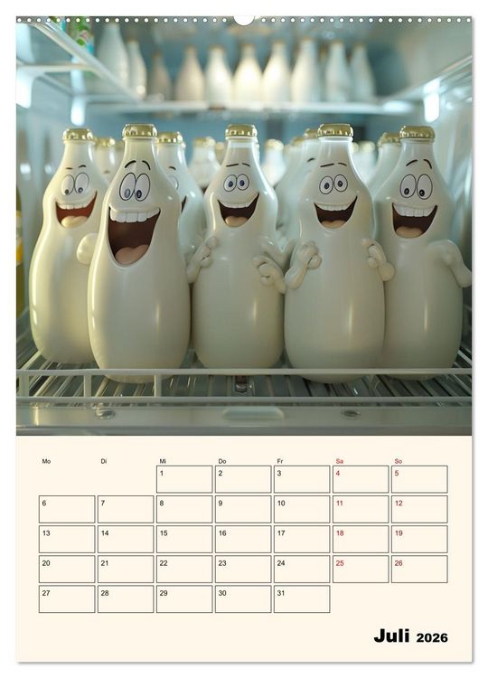 Produktbild: Nachts im K&uuml;hlschrank (Wandkalender 2026 DIN A2 hoch), CALVENDO Monatskalender