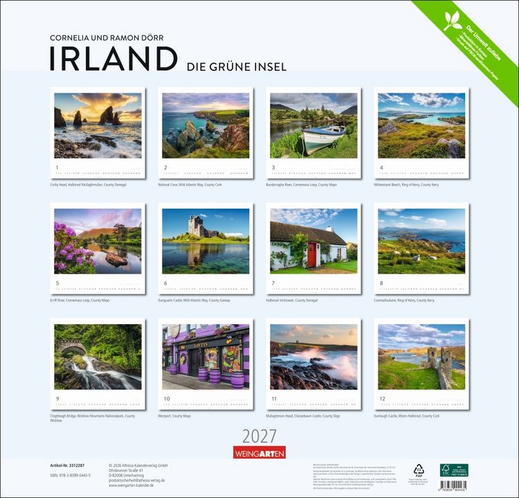 Produktbild: Irland Kalender 2027 - Die gr&uuml;ne Insel