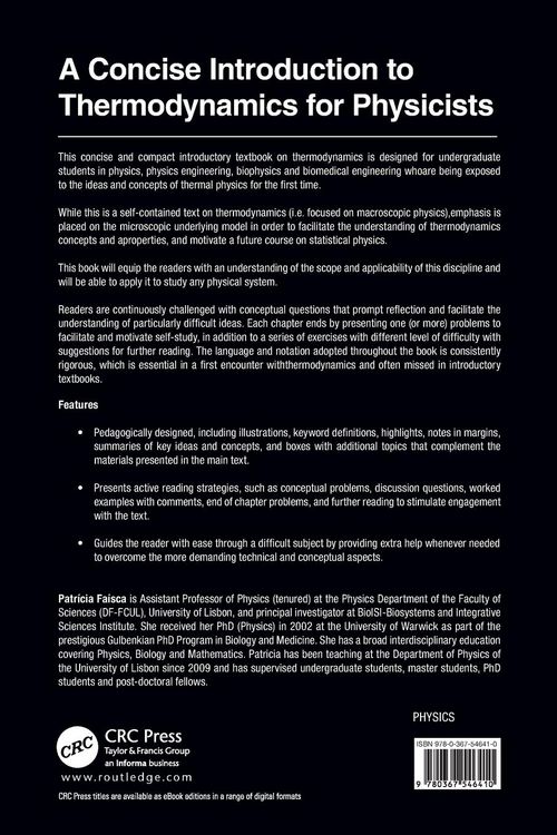 Produktbild: A Concise Introduction to Thermodynamics for Physicists