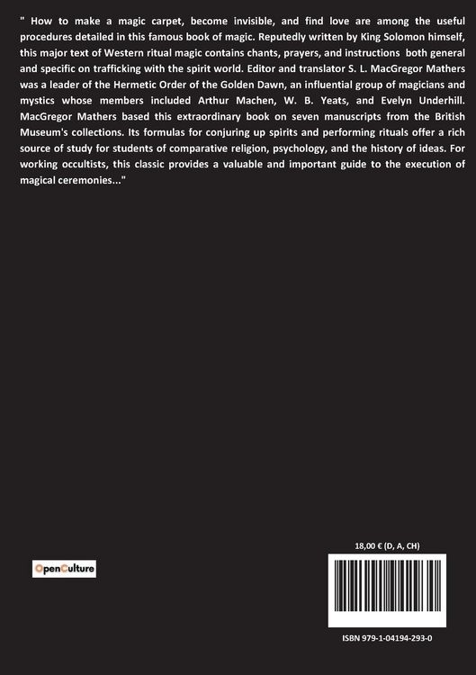 Produktbild: The Key of Solomon the King