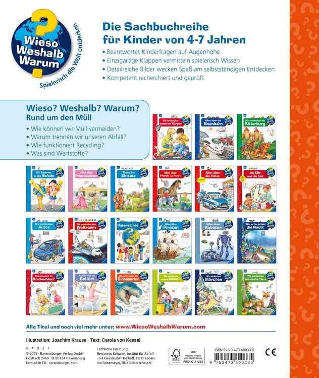 Produktbild: Wieso? Weshalb? Warum? Kernreihe, Band 74 - Rund um den M&uuml;ll