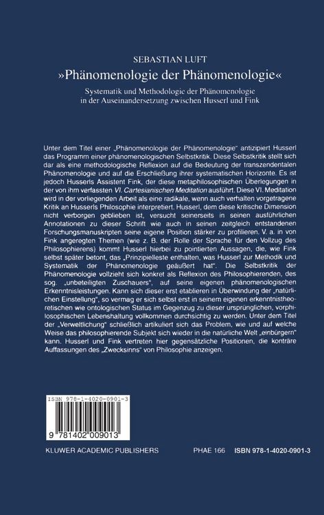 Produktbild: Ph&auml;nomenologie der Ph&auml;nomenologie