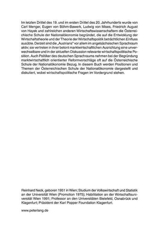 Produktbild: Die &Ouml;sterreichische Schule der National&ouml;konomie
