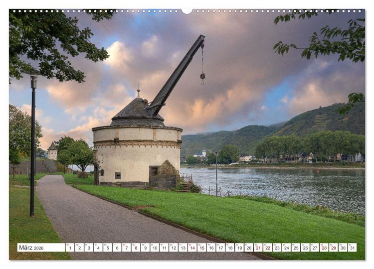 Produktbild: Unterwegs - Rhein-Burgen-Weg (Wandkalender 2026 DIN A2 quer), CALVENDO Monatskalender