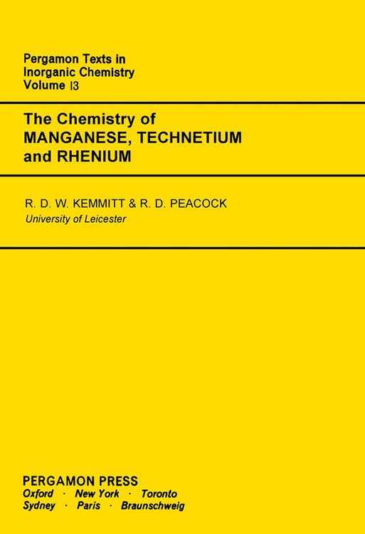 Produktbild: The Chemistry of Manganese, Technetium and Rhenium
