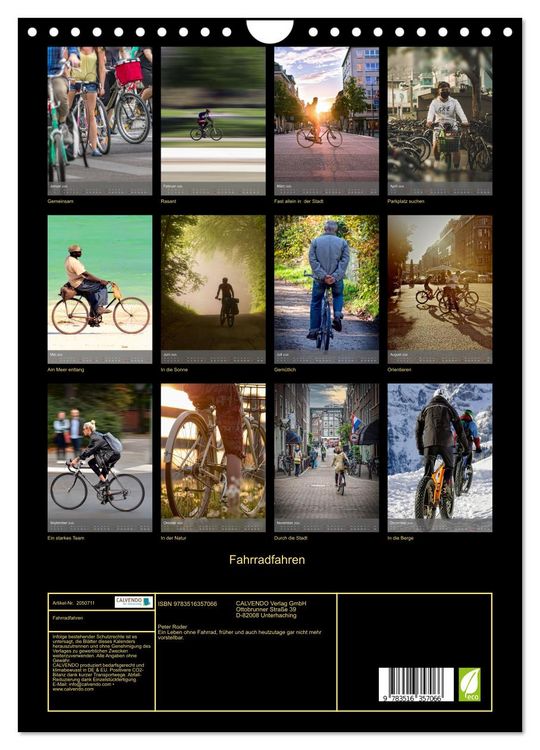 Produktbild: Fahrradfahren (Wandkalender 2026 DIN A4 hoch), CALVENDO Monatskalender