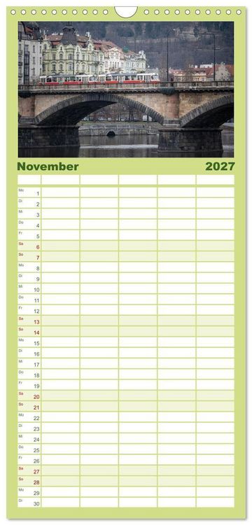Produktbild: Familienplaner 2027 - Stra&szlig;enbahnklassiker auf Schienen mit 5 Spalten (Wandkalender, 21 x 45 cm) CALVENDO