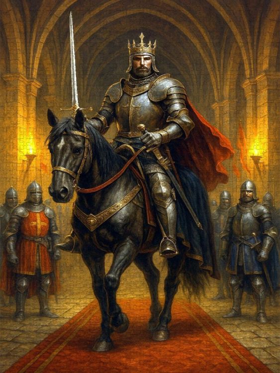 Produktbild: CALVENDO Puzzle K&ouml;nig der Ritter | 1000 Teile Lege-Gr&ouml;&szlig;e 64x48cm Foto-Puzzle f&uuml;r gl&uuml;ckliche Stunden