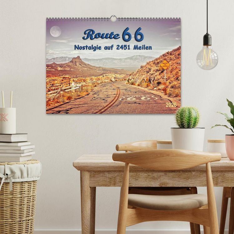 Produktbild: Nostalgie auf 2451 Meilen - Route 66 (Wandkalender 2026 DIN A3 quer), CALVENDO Monatskalender