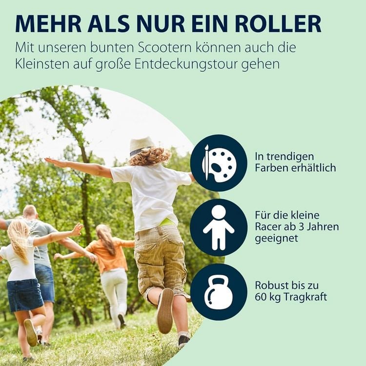 Produktbild: HUDORA 14470 - Scooter Up 145 Junior, pine/grass gr&uuml;n, Alu-Cityroller ab 3 Jahren