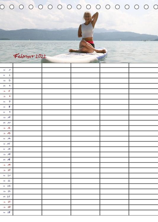 Produktbild: Faszination Yoga - SUP (Familienplaner 5 spaltig) (Tischkalender 2022 DIN A5 hoch)