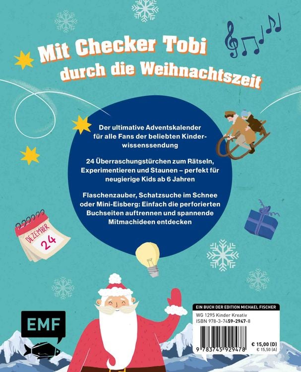 Produktbild: Checker Tobi: Das Adventskalender-Buch - Der X-mas-Check: Abenteuer K&auml;lte, Schnee und Eis