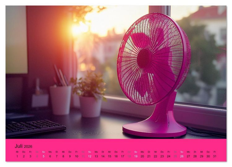 Produktbild: Kalender in PINK (Tischkalender 2026 DIN A5 quer), CALVENDO Monatskalender