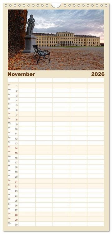 Produktbild: Familienplaner 2026 - B&auml;nke. In der Ruhe liegt die Kraft. mit 5 Spalten (Wandkalender, 21 x 45 cm) CALVENDO