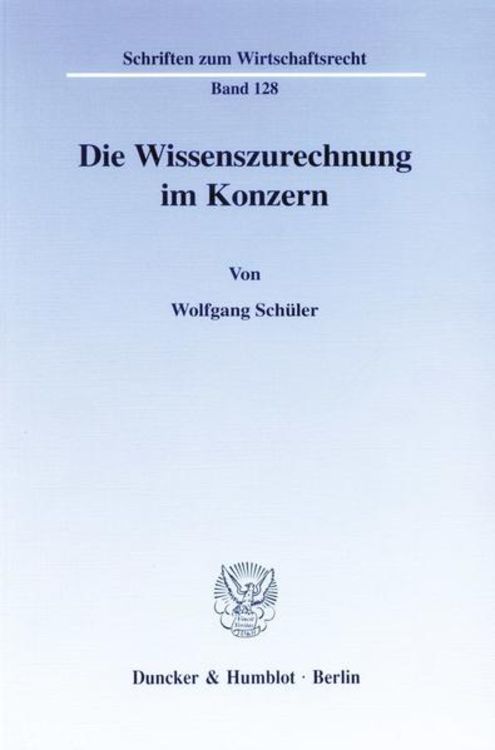 Produktbild: Die Wissenszurechnung im Konzern.