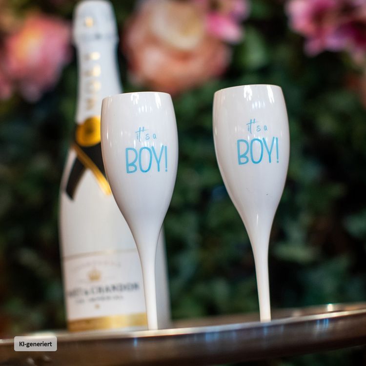 Produktbild: Koziol Sektglas 100 ml mit Druck CHEERS No. 1 IT'S A BOY