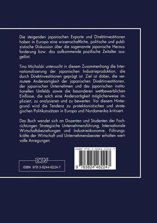 Produktbild: Japanische Direktinvestitionen in der Europ&auml;ischen Gemeinschaft