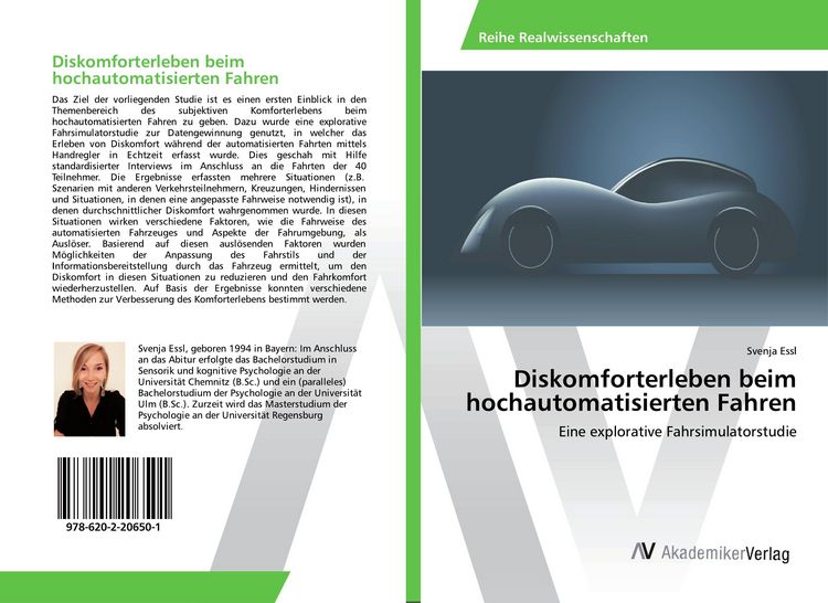 Produktbild: Diskomforterleben beim hochautomatisierten Fahren