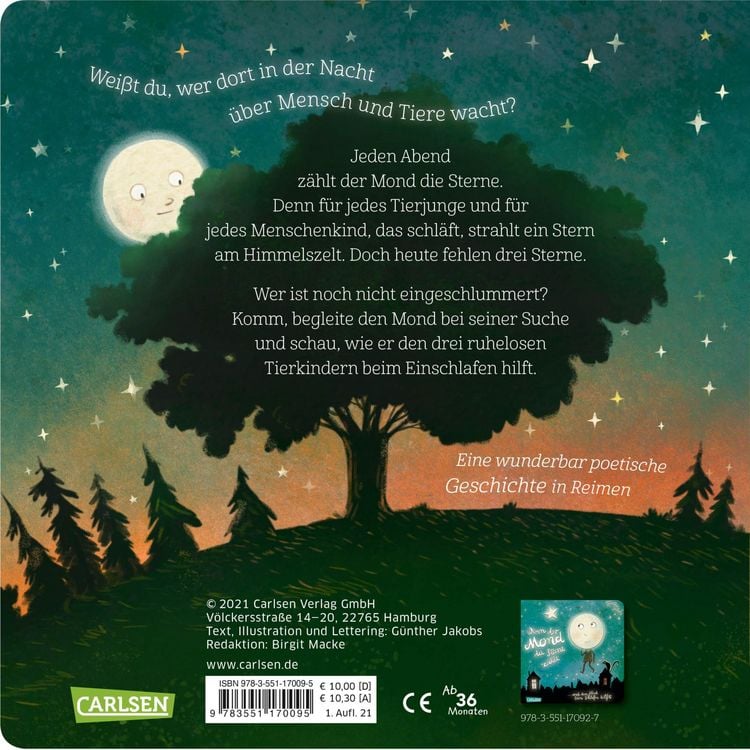 Produktbild: Wenn der Mond in der Nacht &uuml;ber alle Tiere wacht ... gibt er auch auf dich gut acht