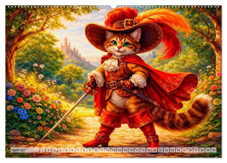 Produktbild: Mein gro&szlig;er M&auml;rchenkalender (hochwertiger Premium Wandkalender 2027 DIN A2 quer), Kunstdruck in Hochglanz