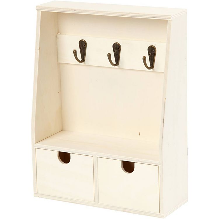 Produktbild: Creativ Company Schl&uuml;sselbrett, H 28,5 cm, T 5-8 cm, B 22 cm, 1 Stk