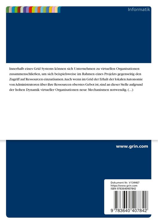 Produktbild: Realisierung virtueller Organisationen mit Hilfe des "Virtual Organisation Membership Service" (VOMS)