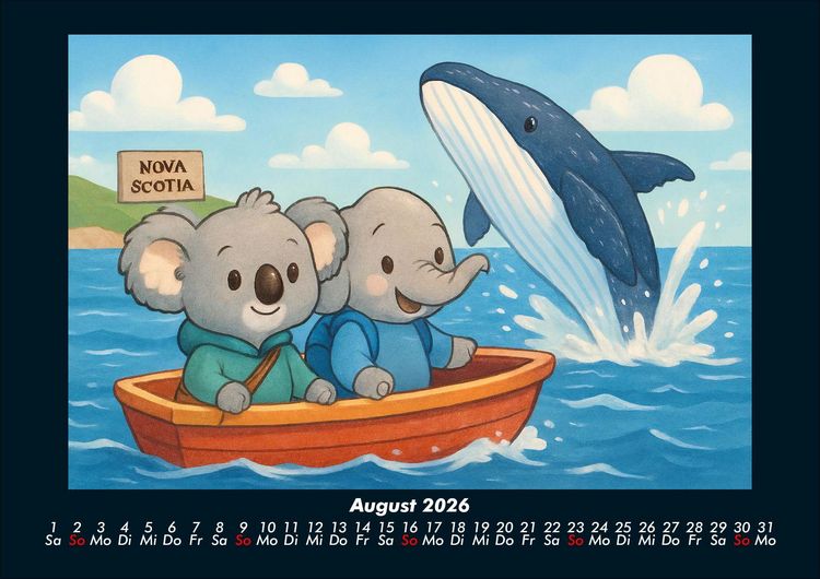 Produktbild: Kiki & Raffi - Reise durch Kanada 2026 Fotokalender DIN A4