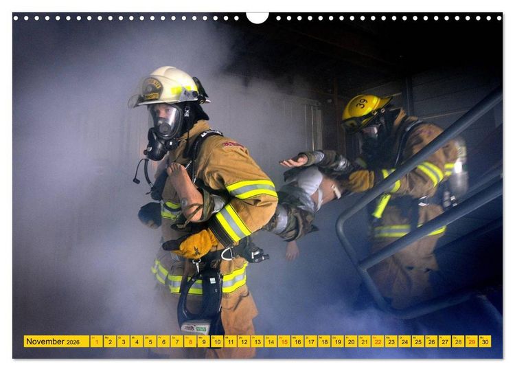 Produktbild: Die Feuerwehr. U.S. Firefighter im Einsatz (Wandkalender 2026 DIN A3 quer), CALVENDO Monatskalender