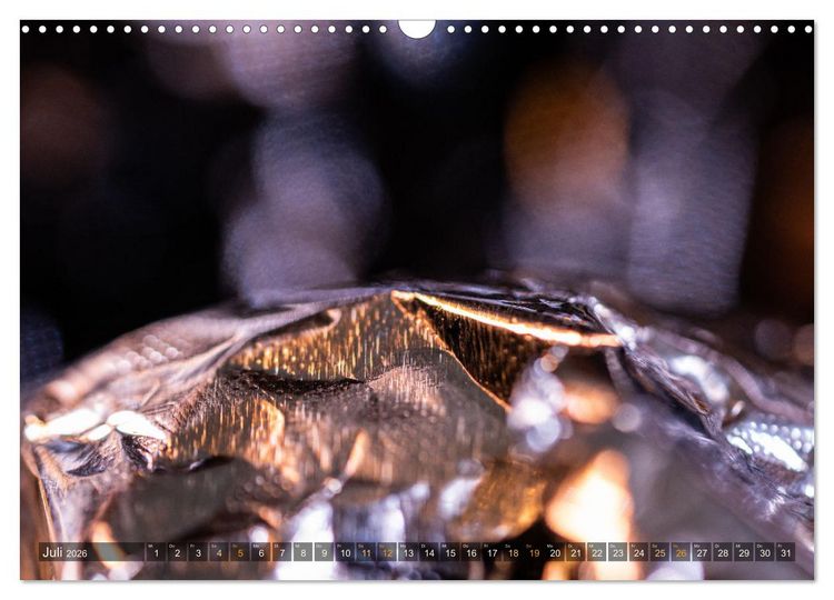 Produktbild: Experimentelle Makrofotografie mit Eisenpulver und Aluminiumfolie (Wandkalender 2026 DIN A3 quer), CALVENDO Monatskalender