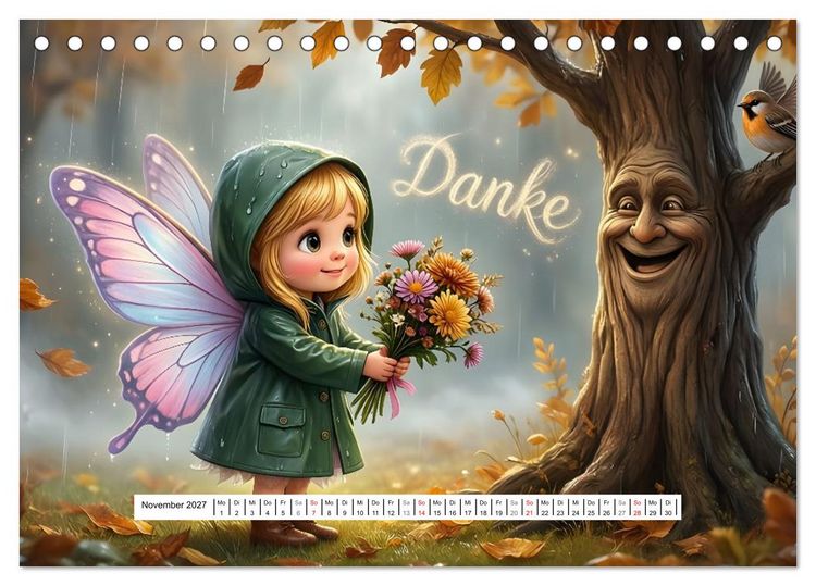 Produktbild: Kleine Fee, gro&szlig;e Schritte (Tischkalender 2027 DIN A5 quer), CALVENDO Monatskalender
