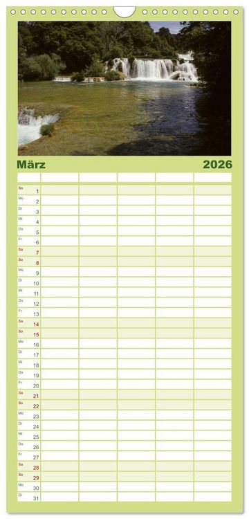 Produktbild: Familienplaner 2026 - Kroatiens wilde Sch&ouml;nheit mit 5 Spalten (Wandkalender, 21 x 45 cm) CALVENDO