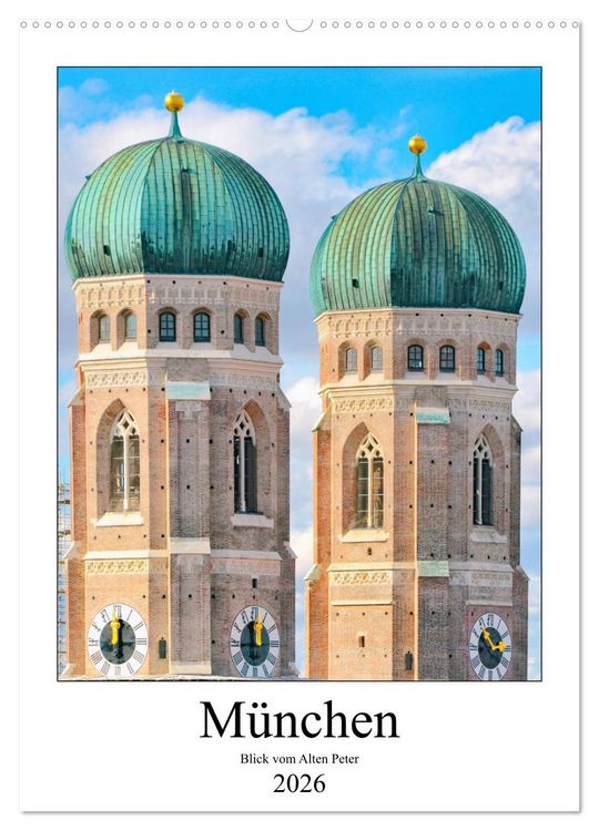 Produktbild: M&uuml;nchen Blick vom Alten Peter (Wandkalender 2026 DIN A2 hoch), CALVENDO Monatskalender