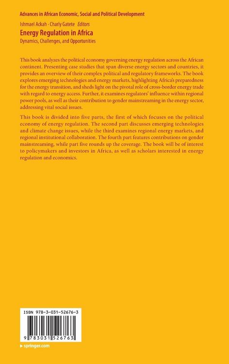 Produktbild: Energy Regulation in Africa