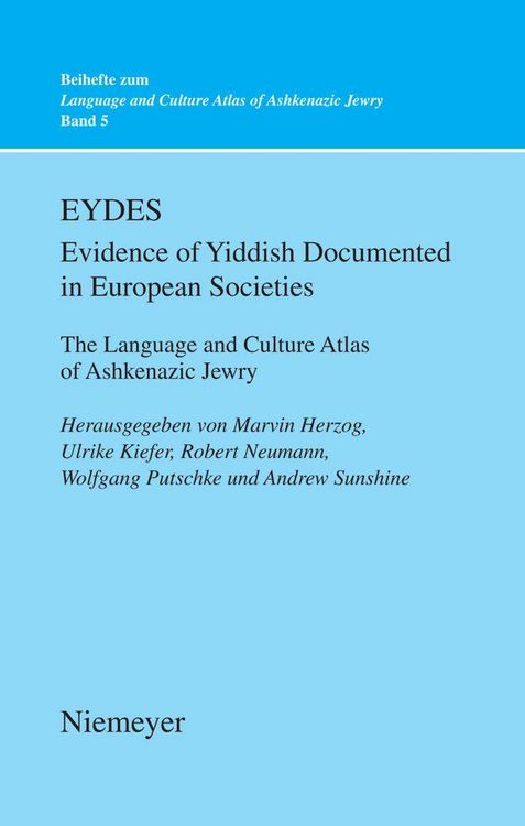 Produktbild: EYDES (Evidence of Yiddish Documented in European Societies)