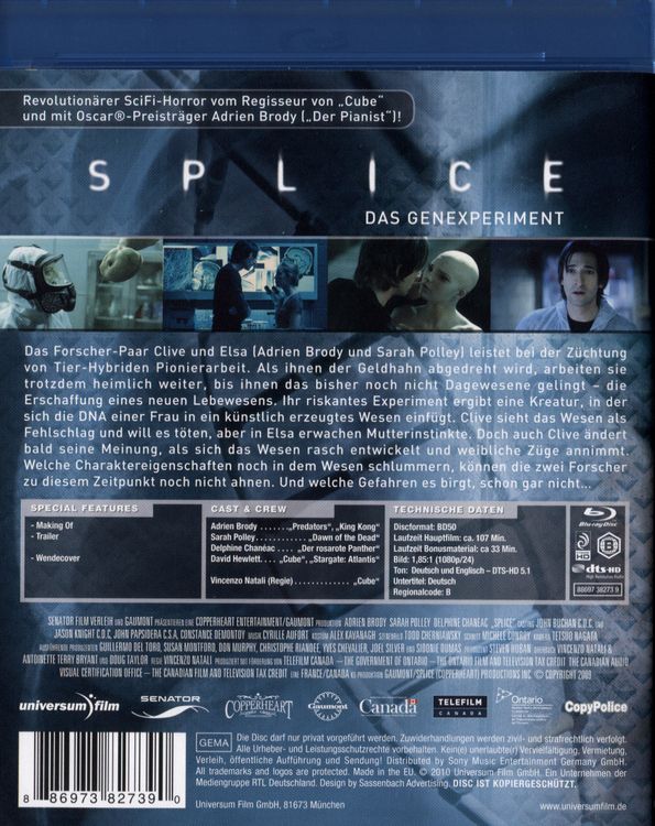 Produktbild: Splice - Das Genexperiment