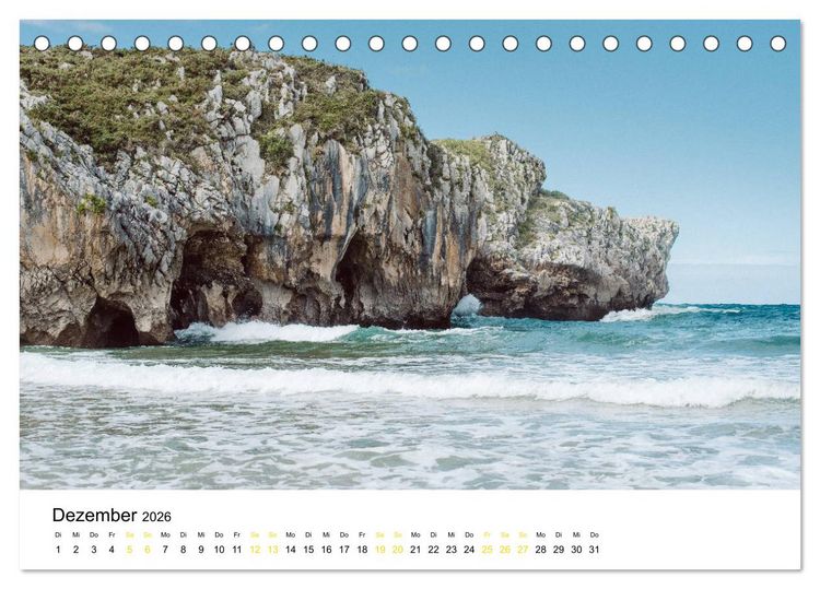 Produktbild: Asturien - Von der K&uuml;ste bis zu den Gipfeln Europas (Tischkalender 2026 DIN A5 quer), CALVENDO Monatskalender